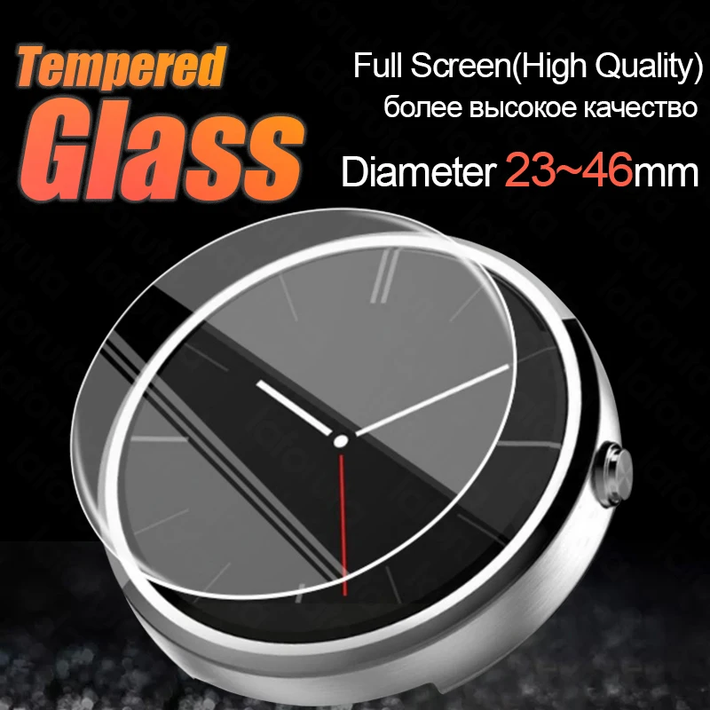 Motorola Smartwatch Accessories - ทุกขนาดรอบนาฬิกากระจกนิรภัยป้องกันหน้าจอเส้นผ่านศูนย์กลาง 23 25 28 32 33