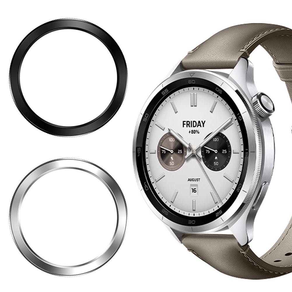 Xiaomi Smartwatch S4 Accessories - สำหรับเสี่ยวมี่ วอทช์ S4/S3/S2 กรอบ PC วัสดุเปลี่ยนฝาครอบแหวนป้องกันป้องกันรอยขีดข่วนสีดำ/เงินอุปกรณ์เสริม