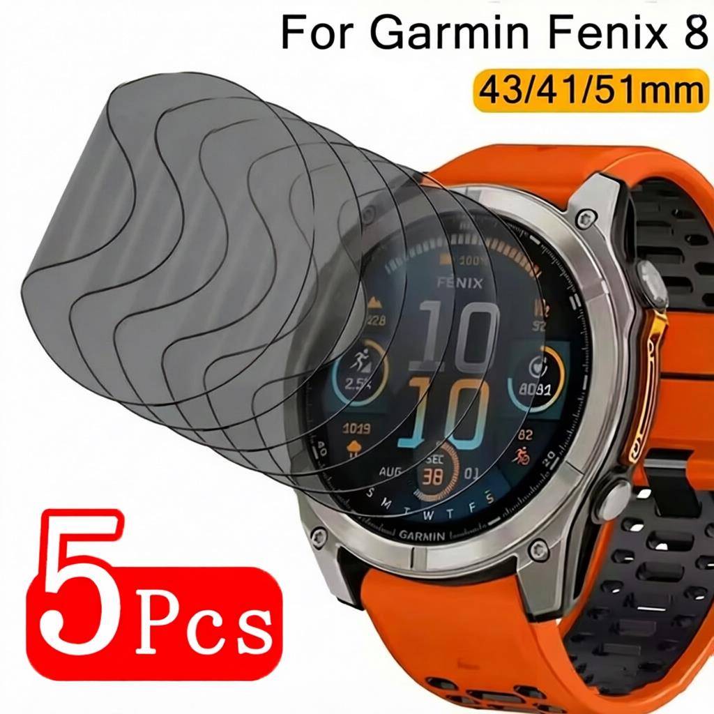 Garmin Smartwatch Accessories - 1-5 ชิ้นความเป็นส่วนตัว ไฮโดรเจล ฟิล์มสำหรับการ์มิน ฟินิกซ์​​8 51