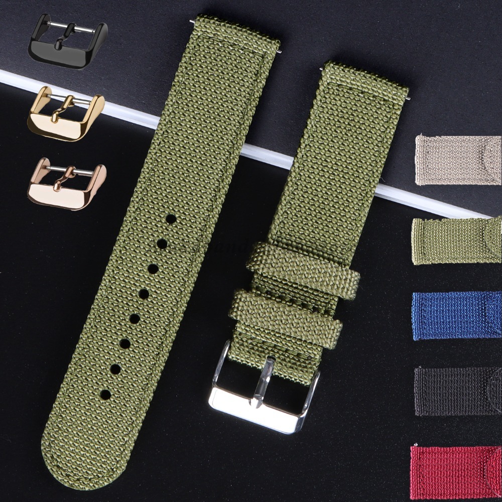 Nylon Nato Strap - 18 20 22 24 มม.ผ้าใบไนลอน QUICK
