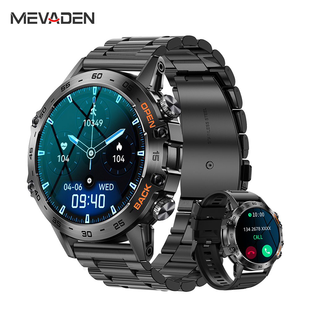 Smartwatch Face - นาฬิกาสมาร์ทวอทช์ MEVADEN Steel ขนาด 1.39 นิ้ว