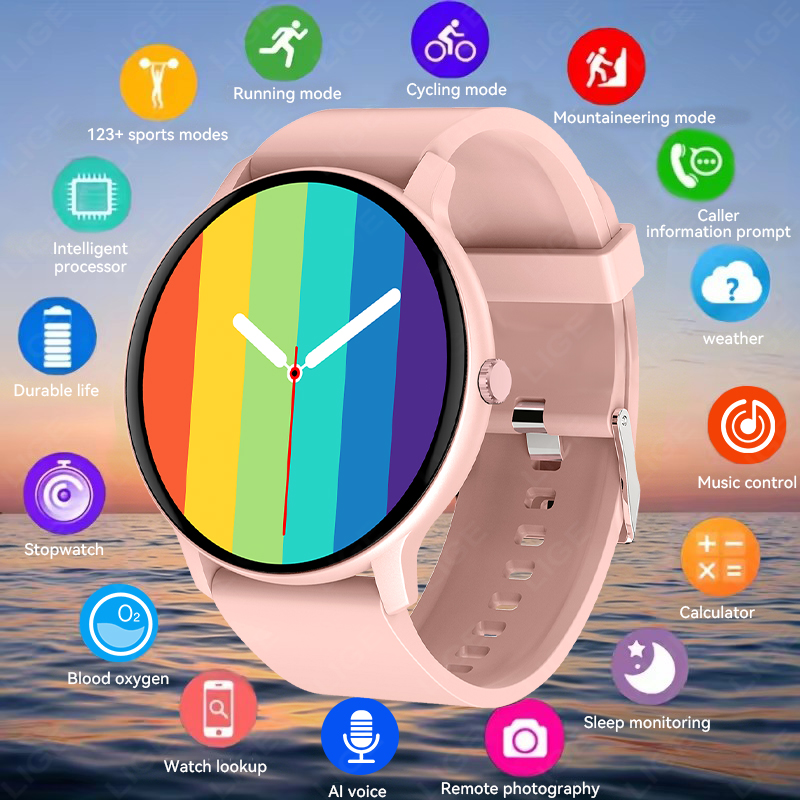 Smartwatch Face - LIGE 2026 สมาร์ทวอทช์ DIY หน้าปัดนาฬิกาสมาร์ทวอทช์ นาฬิกาโทรผ่านบลูทูธ