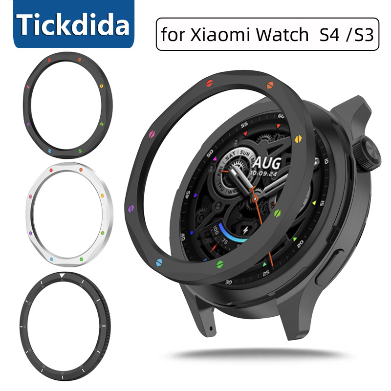 Xiaomi Smartwatch S4 Accessories - แหวนโลหะสําหรับ Xiaomi นาฬิกา S4 S3 ป้องกันฟิล์มนาฬิกาสําหรับนาฬิกา