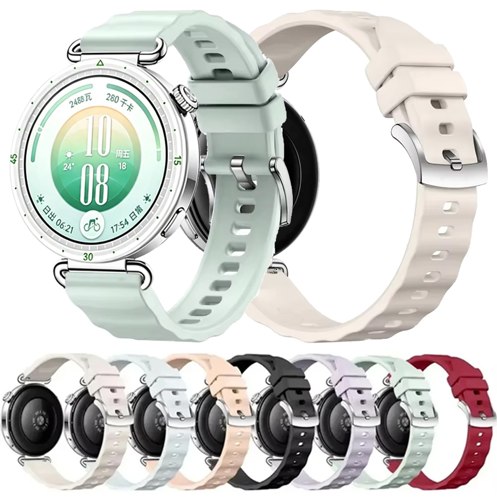 Smartwatch X2 - สายซิลิโคนลายคลื่นขนาด 18 มม. สำหรับนาฬิกา Huawei Watch