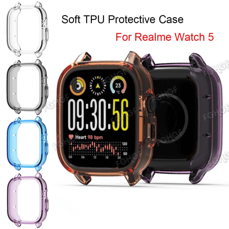 Garmin Smartwatch Accessories - สำหรับเรียลมี วอทช์ 5 กรณีปกป้อง TPU แบบนุ่มป้องกันรอยขีดข่วนเปลือกป้องกันกรอบกันชนสำหรับเรียลมี
