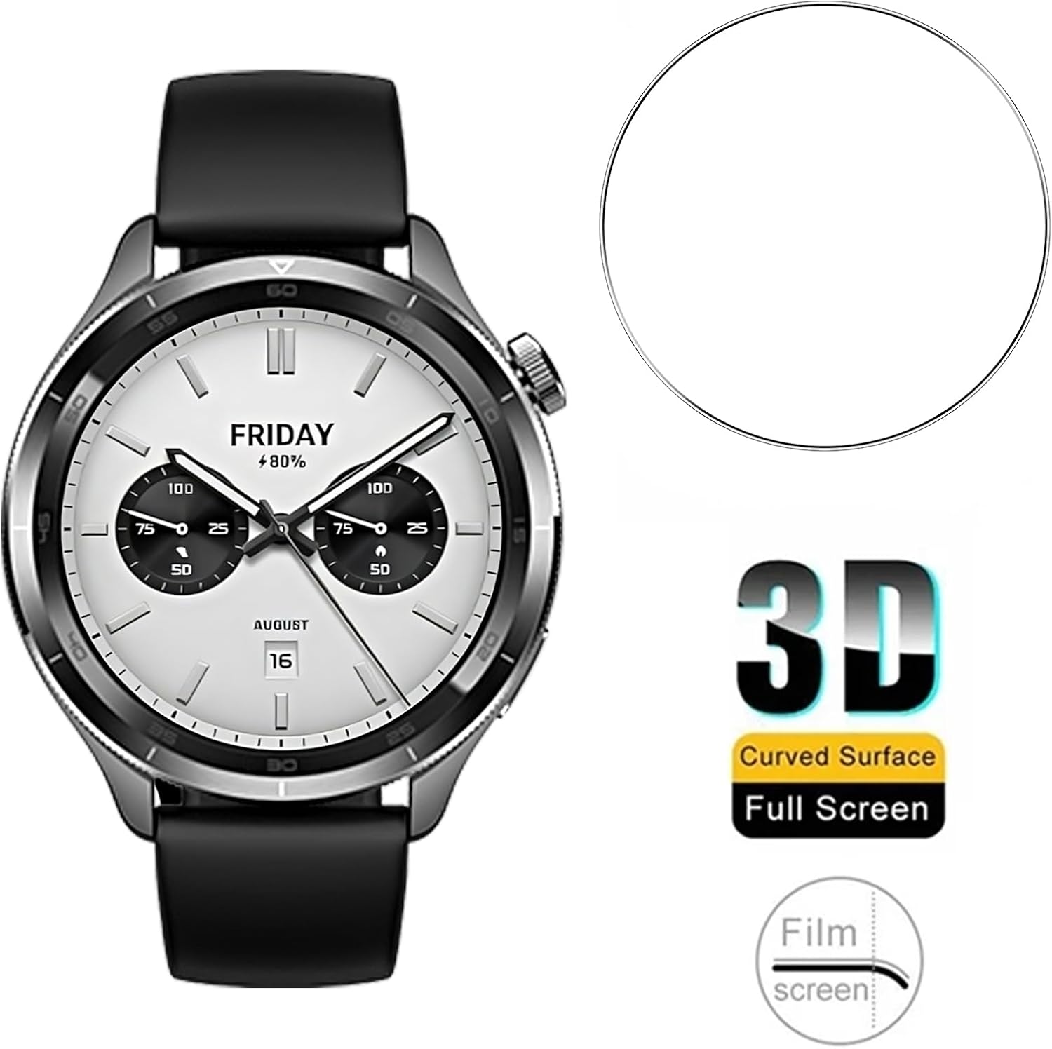 3PCSกระจกนิรภัยSmartwatchป้องก - Xiaomi Smartwatch S4 Accessories บทวิจารณ์และราคา