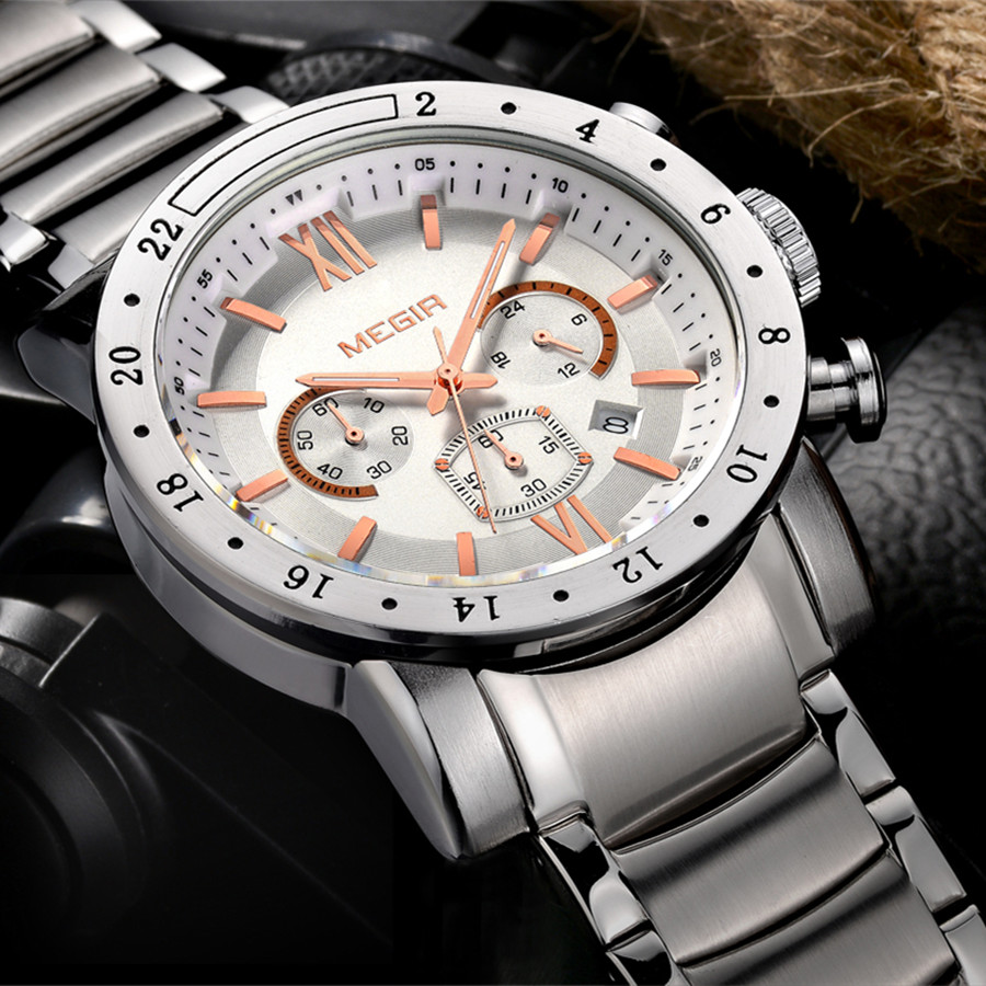 MEGIR นาฬิกาลำลองสแตนเลสสำหรับ - Smartwatch Touch บทวิจารณ์และราคา