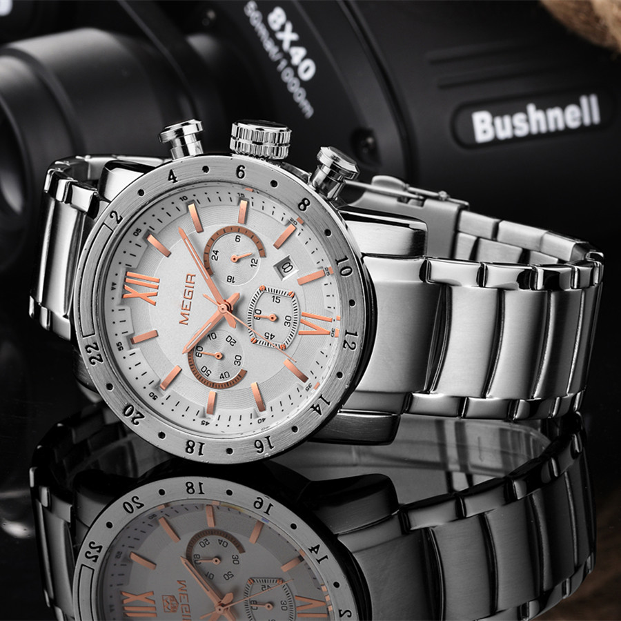 MEGIR นาฬิกาลำลองสแตนเลสสำหรับ - Smartwatch Touch บทวิจารณ์และราคา