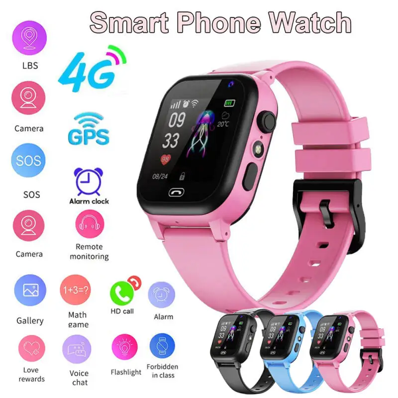 4G เด็กดูสมาร์ท SOS โทร LBS ติ - Smartwatch Id บทวิจารณ์และราคา