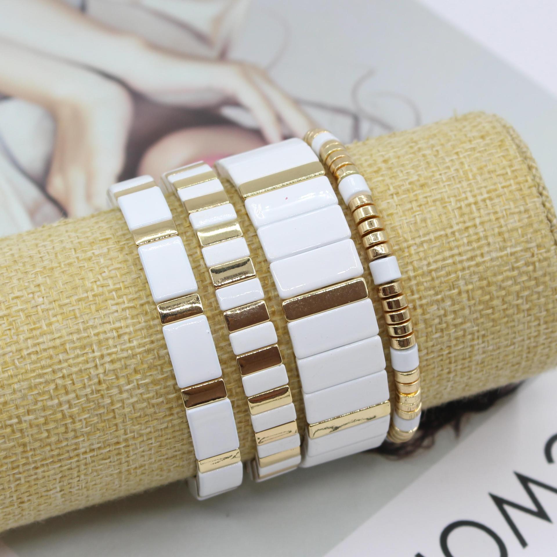 โบฮีเมียนเคลือบสีขาวลมเย็นฤดูใ - Ceramic Link Bracelet บทวิจารณ์และราคา
