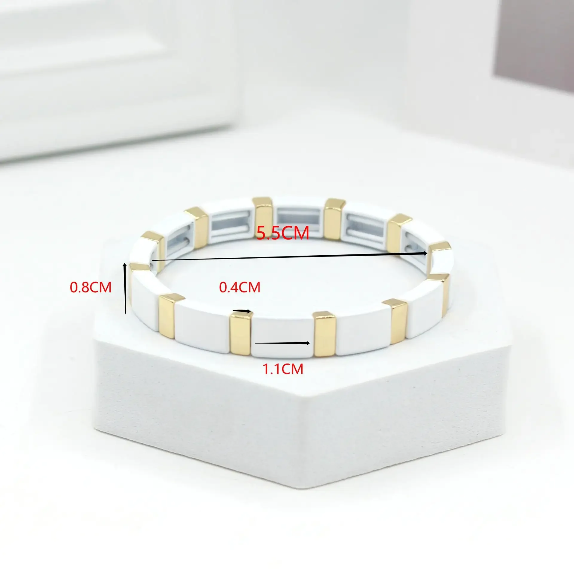 โบฮีเมียนเคลือบสีขาวลมเย็นฤดูใ - Ceramic Link Bracelet บทวิจารณ์และราคา