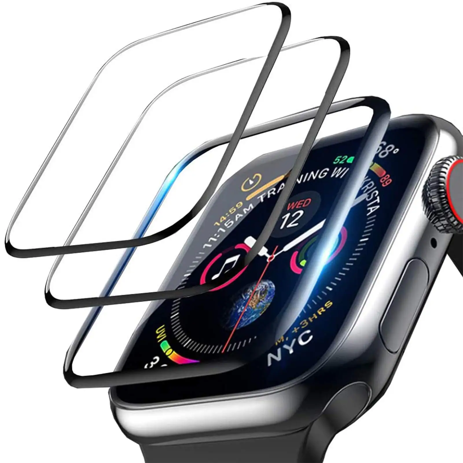 3D กระจกนิรภัยสําหรับ Apple Wa - Apple Smartwatch Accessories บทวิจารณ์และราคา