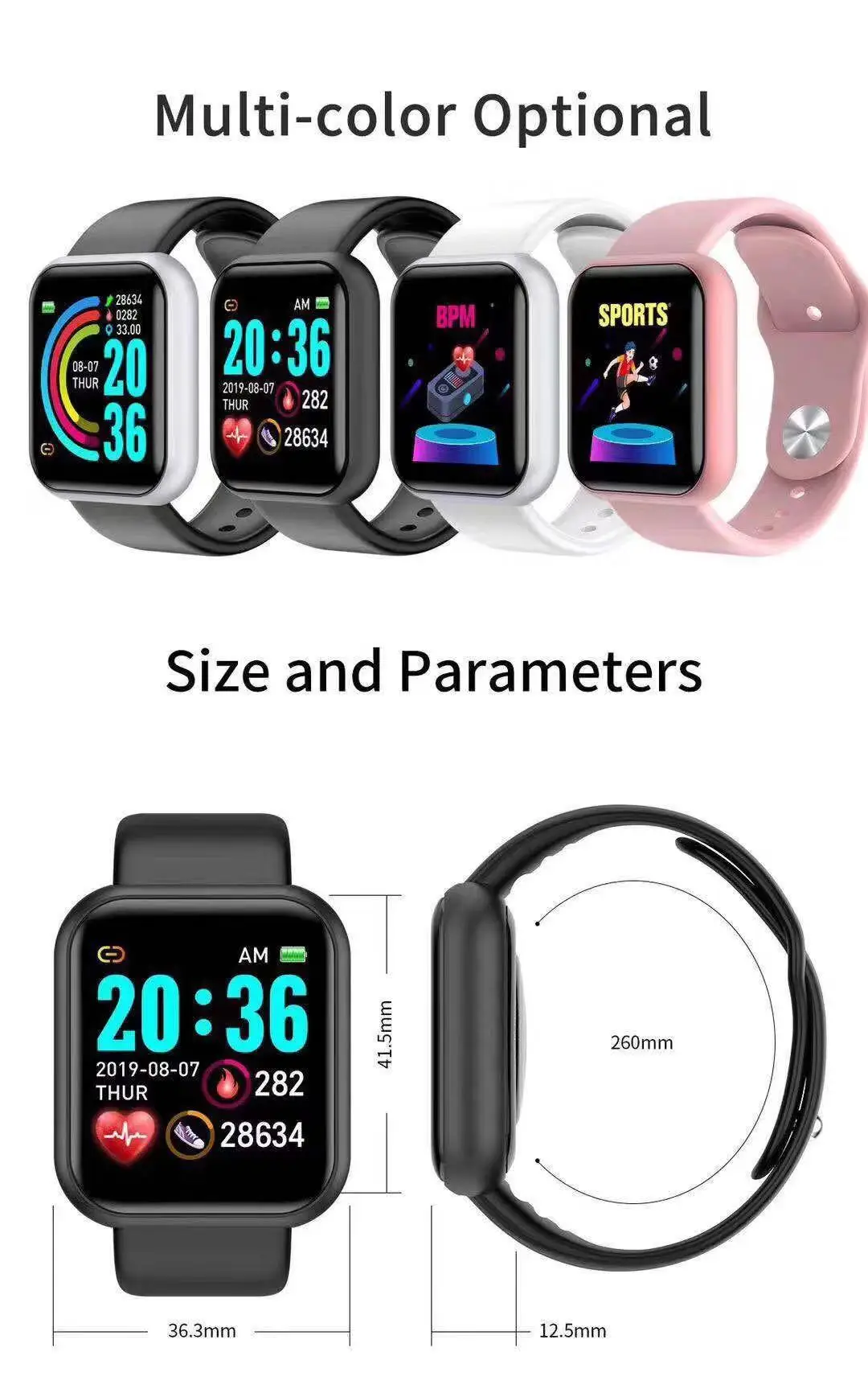 นาฬิกาอัจฉริยะ D20 Pro รุ่น Y6 - Smartwatch Touch บทวิจารณ์และราคา