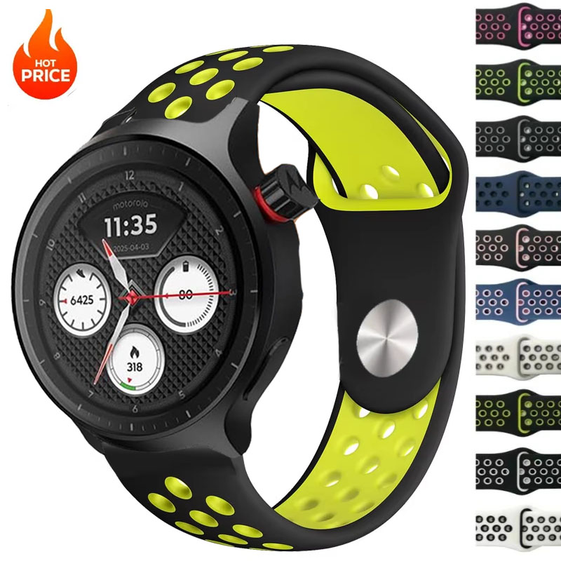 20 มม. 22 มม. สายรัดแบบทูโทนระ - Motorola Smartwatch Accessories บทวิจารณ์และราคา