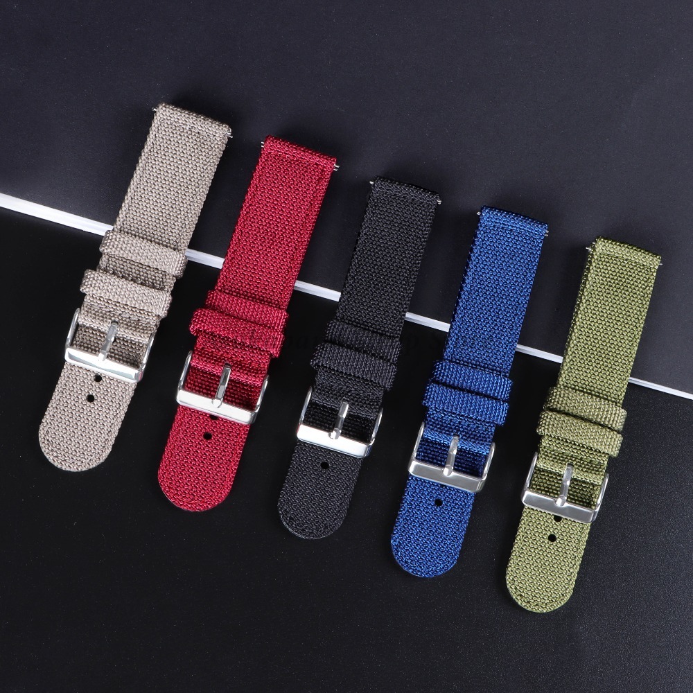 18 20 22 24 มม.ผ้าใบไนลอน QUIC - Nylon Nato Strap บทวิจารณ์และราคา