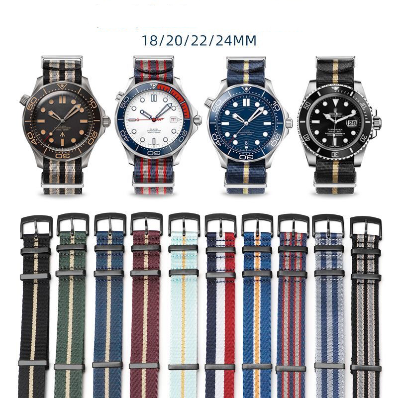 สายนาฬิกาไนลอนคุณภาพสูงสำหรับ  - Nylon Nato Strap บทวิจารณ์และราคา