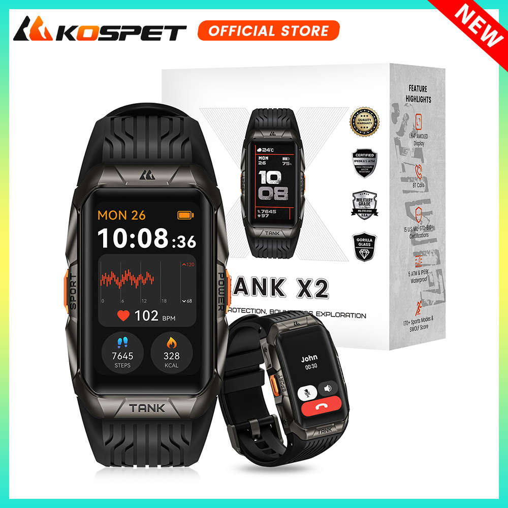 KOSPET TANK X2 สมาร์ทนาฬิกาสํา - Smartwatch X2 บทวิจารณ์และราคา