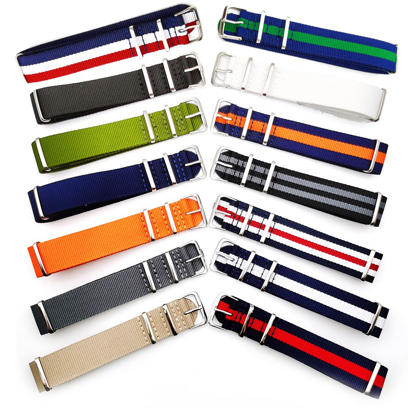 ผ้าใบสําหรับไนลอนสายนาฬิกานาฬิ - Nylon Nato Strap บทวิจารณ์และราคา