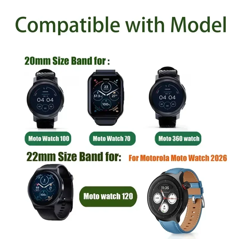 20 มม. 22 มม. สายรัดข้อมือแบบร - Motorola Smartwatch Accessories บทวิจารณ์และราคา